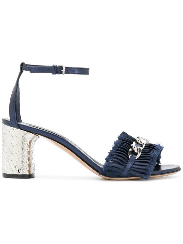 Casadei Chain Block Sandals - Blue