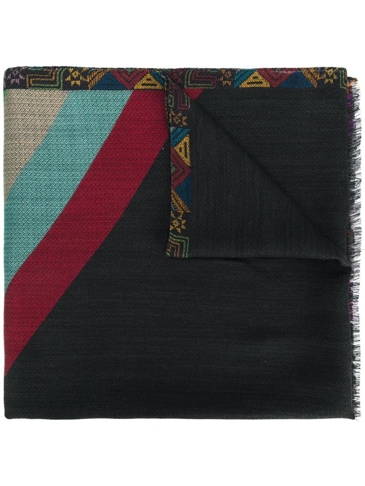 Etro Abstract Print Scarf - Black