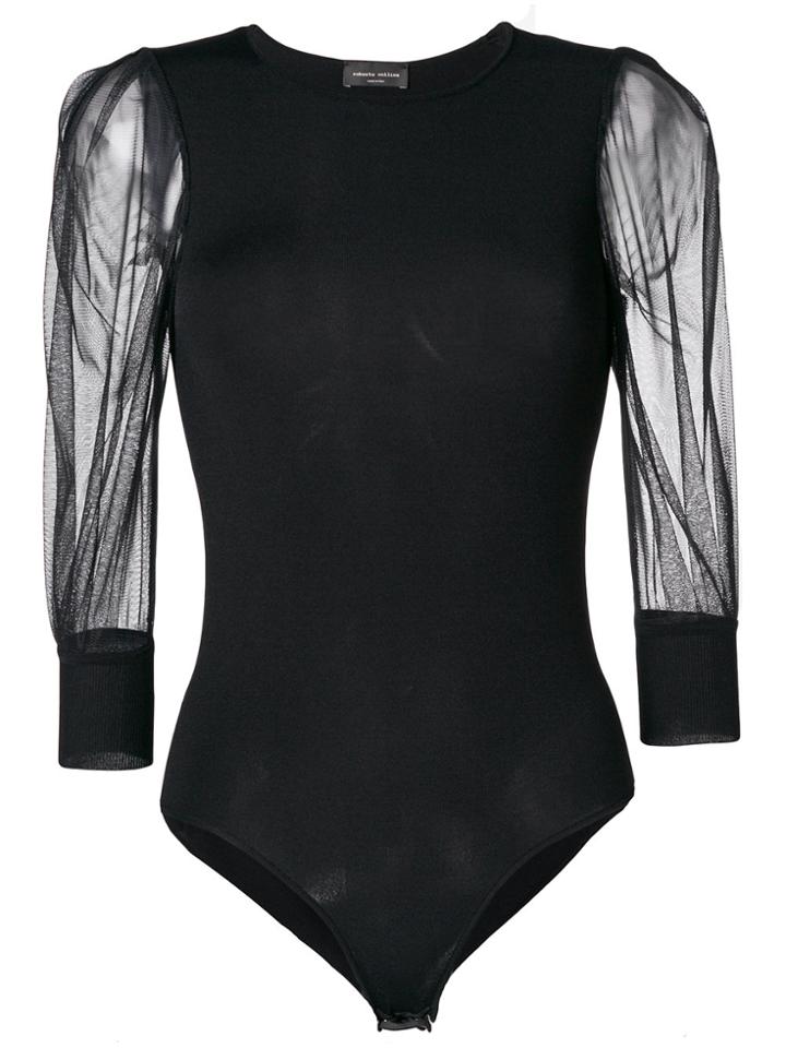 Roberto Collina Sheer Sleeves Bodie - Black