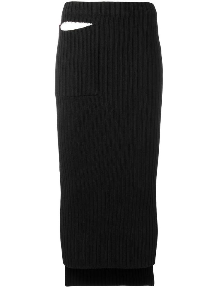 Joseph Ribbed Skirt, Women's, Size: Medium, Black, Viscose/nylon/spandex/elastane/wool