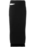 Joseph Ribbed Skirt, Women's, Size: Medium, Black, Viscose/nylon/spandex/elastane/wool