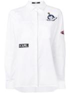 Karl Lagerfeld Patch Button-down Shirt - White