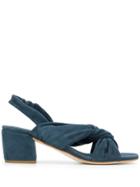 Del Carlo Azzurro Suede Sandals - Blue