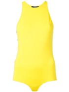 Versus Lion Head Plaque Body, Women's, Size: 40, Yellow/orange, Viscose/polyamide/spandex/elastane