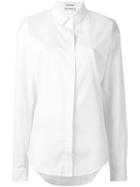 Anthony Vaccarello Classic Button Down Shirt, Women's, Size: 40, White, Cotton