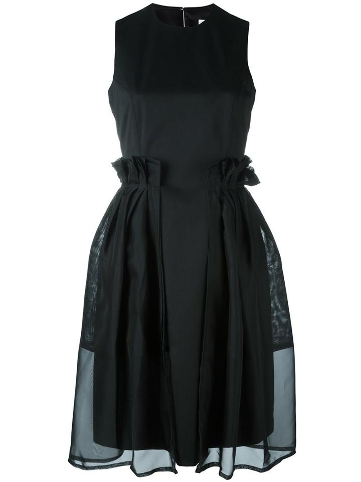 Comme Des Garçons Noir Kei Ninomiya Full Skirt Dress, Women's, Size: Medium, Black, Polyester/cupro/cotton