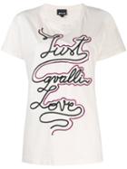 Just Cavalli Slogan Printed T-shirt - Neutrals