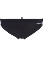 Dsquared2 Beachwear Front Logo Swimming Slips, Men's, Size: 50, Black, Polyamide/spandex/elastane