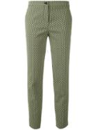 Etro Jacquard Cropped Trousers, Women's, Size: 46, Yellow/orange, Cotton/polyamide/polyester/spandex/elastane