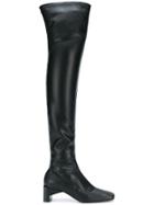 Alyx Over-the-knee Square Toe Boots - Black
