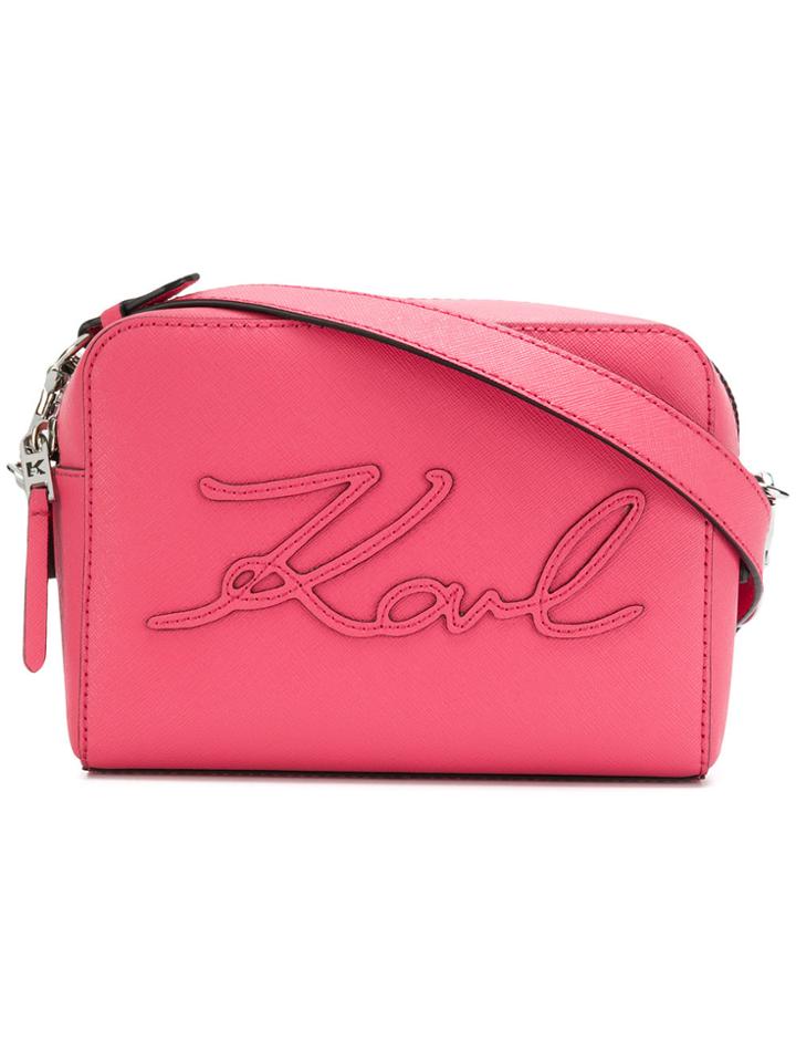 Karl Lagerfeld K/signature Essential Camera Bag - Pink & Purple
