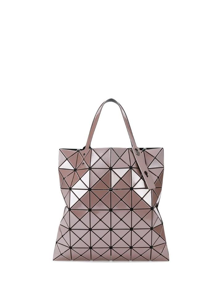 Bao Bao Issey Miyake Geometric Patterned Shopping Bag - Metallic