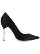 Sophia Webster 'coco Crystal' Satin Pumps - Black