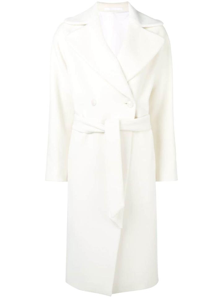 Tagliatore Belted Coat - White