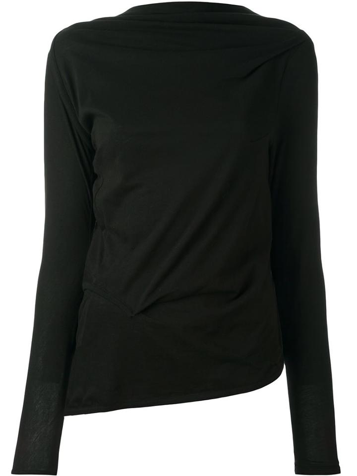 Ann Demeulemeester Draped Longsleeved Top