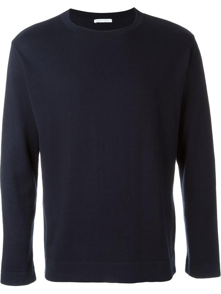 Société Anonyme Crew Neck Sweater, Men's, Size: L, Blue, Cotton