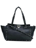 Valentino Valentino Garavani Rockstud Rolling Noir Tote - Black