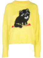 Ashley Williams Cat Embroidered Sweater - Yellow