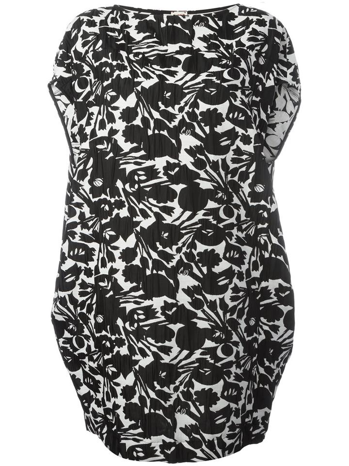 I'm Isola Marras Floral Print Shift Dress, Women's, Size: 42, Black, Acetate/viscose/polyester/spandex/elastane