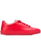 Billionaire Perforated Logo Sneakers - Red