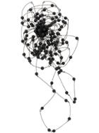 Maria Calderara Beaded Statment Brooch - Black
