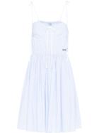 Miu Miu Gingham Check Midi Dress - Blue