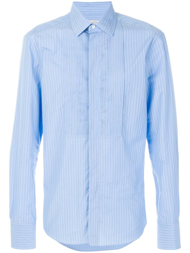 Valentino Tonal Striped Shirt - Blue