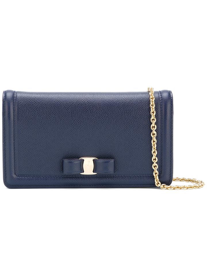 Salvatore Ferragamo Vara Clutch Bag - Blue
