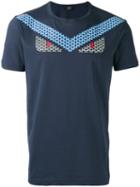 Fendi Bag Bugs Print T-shirt, Men's, Size: 50, Black, Cotton