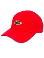 Lacoste Logo Print Baseball Cap - Red