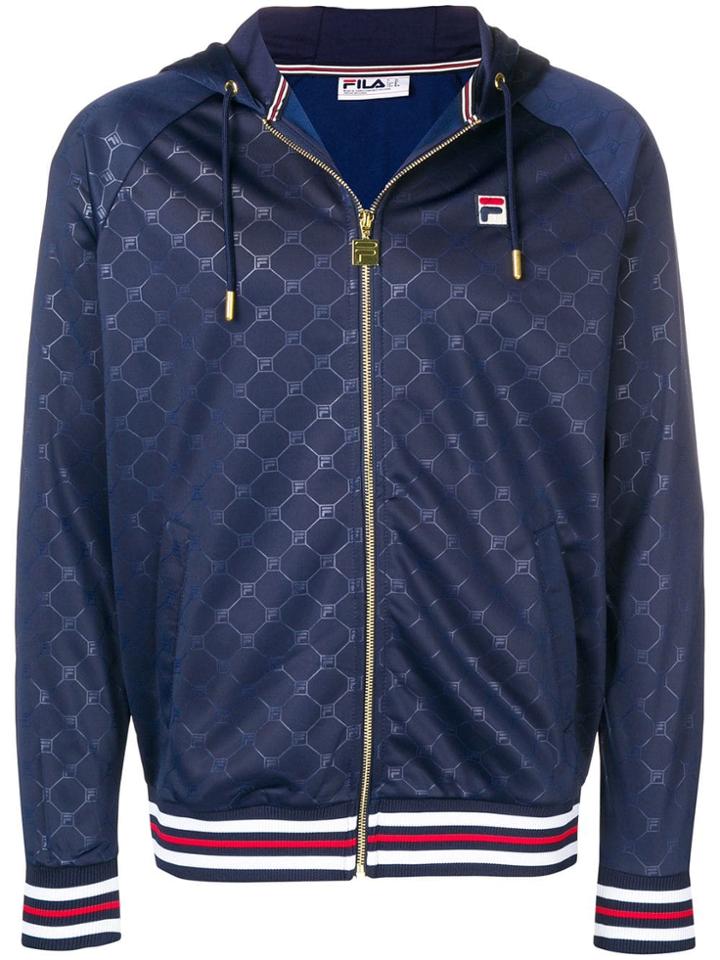Fila Monogram Printed Jacket - Blue