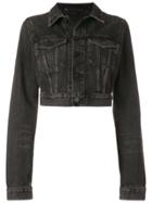 Alexander Wang Cropped Denim Jacket - Grey