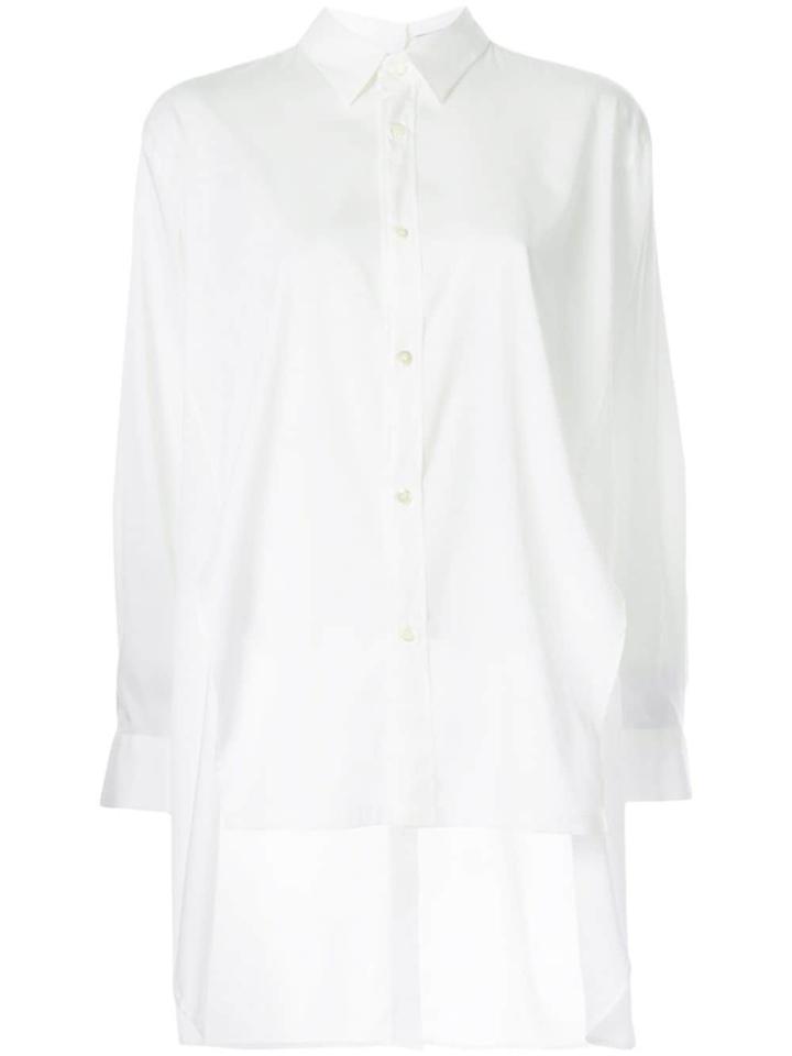 Ujoh High Low Shirt - White