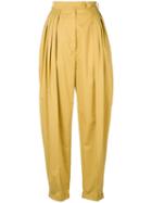 Nina Ricci High Waist Baggy Trousers - Yellow