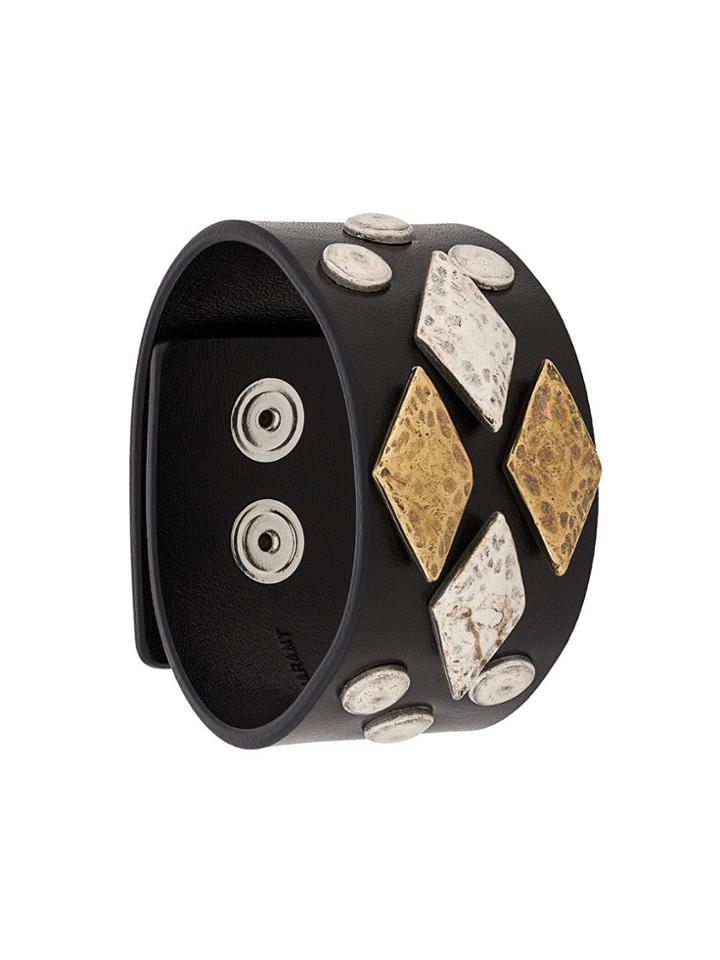 Isabel Marant Embellished Press-stud Bracelet - Black