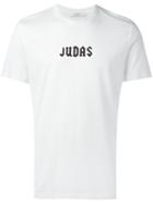 Givenchy Judas Slogan T-shirt, Men's, Size: Small, White, Cotton