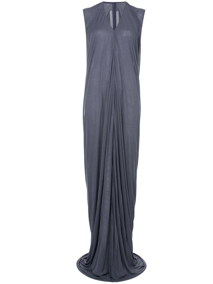 Rick Owens Draped Front Slit Gown - Pink & Purple