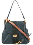 Chloé - Lexa Small Cross-body Bag - Women - Cotton/lamb Nubuck Leather - One Size, Blue, Cotton/lamb Nubuck Leather