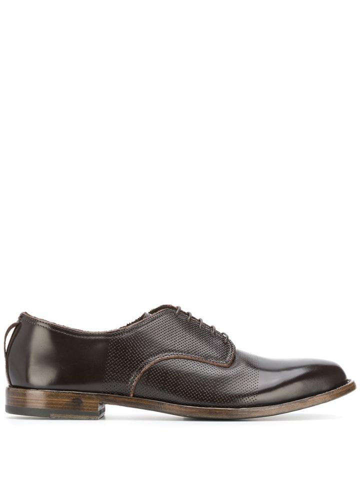 Dell'oglio Perforated Derby Shoes - Brown