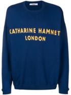 Katharine Hamnett London Logo Print Sweatshirt - Blue