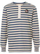 Kent & Curwen Striped Longlseeved T-shirt - Blue