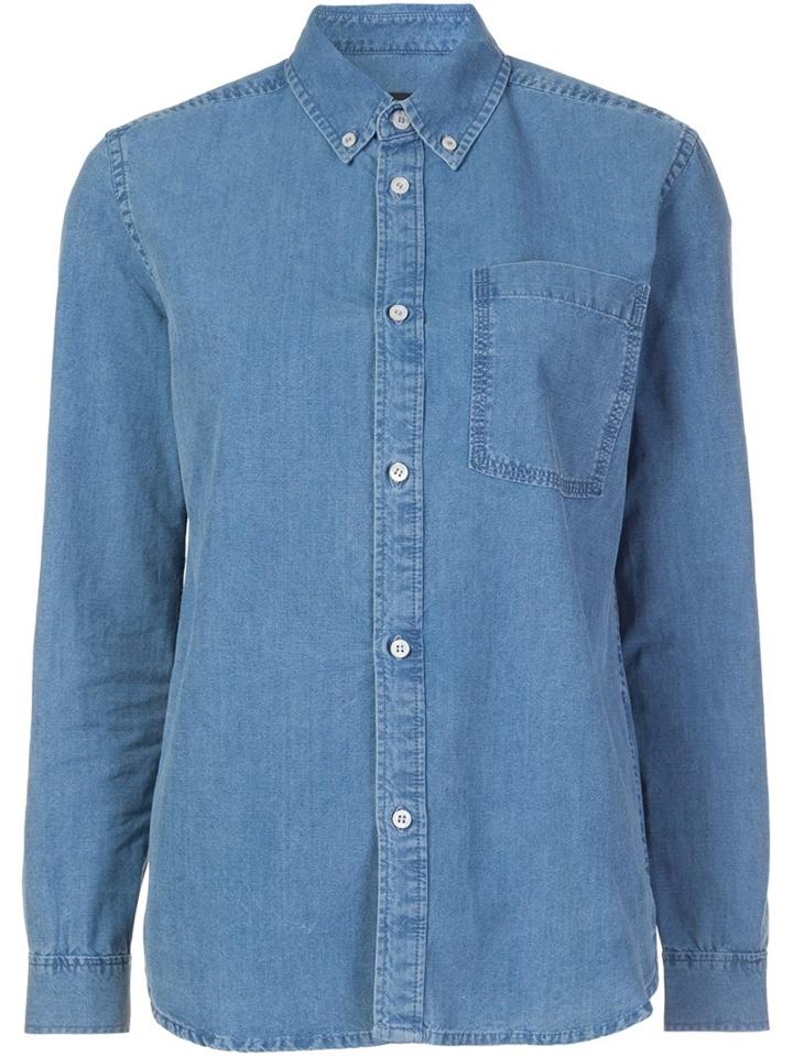 A.p.c. Denim Shirt, Women's, Size: 36, Blue, Cotton