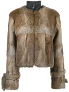 J.w.anderson Fur Zipped Jacket, Women's, Size: 12, Brown, Rabbit Fur