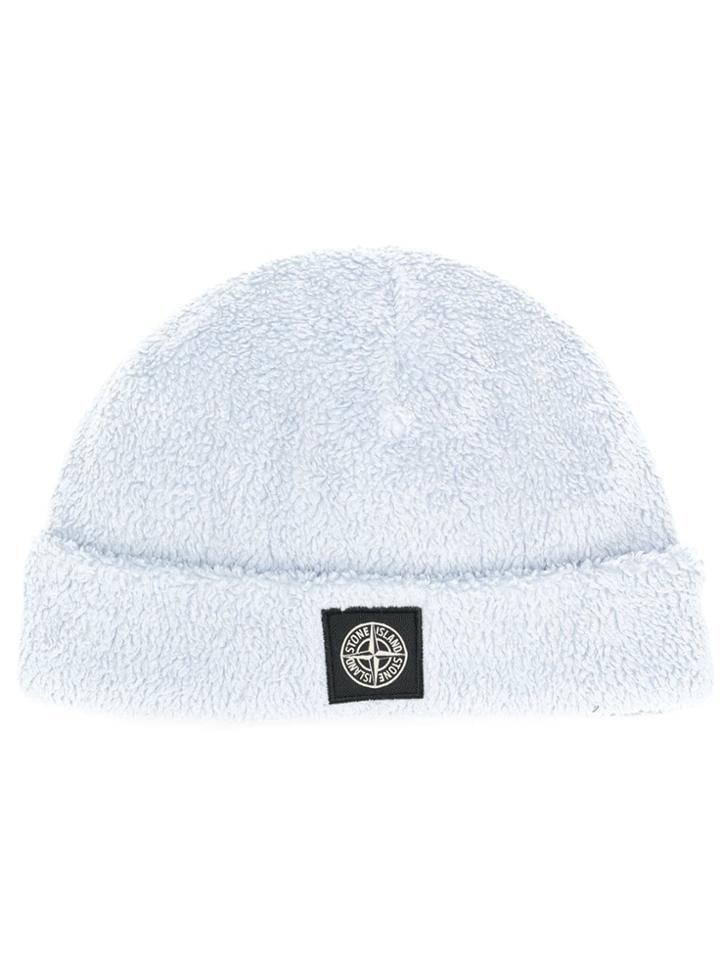Stone Island Short Rolled Beanie - Blue