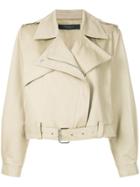 Federica Tosi Oversized Biker Jacket - Nude & Neutrals