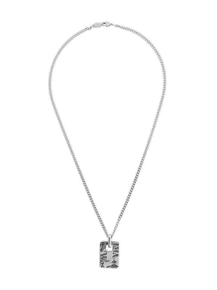 Vivienne Westwood Dog Tag Necklace - Silver