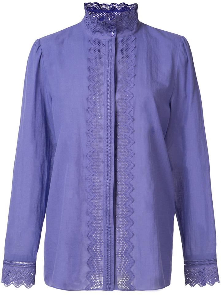 Vanessa Bruno Gina Shirt, Size: 40, Pink/purple, Cotton/linen/flax/ramie