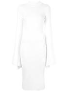 Solace London Flared Sleeve Dress - White