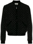 Saint Laurent Studded Bomber Jacket - Black