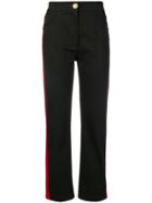 Balmain Side Stripe Trousers - Black